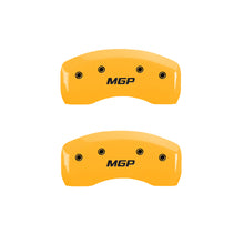 Load image into Gallery viewer, MGP 4 Caliper Covers Engraved Front &amp; Rear MGP Yellow Finish Black Char 2007 Mercedes-Benz E350