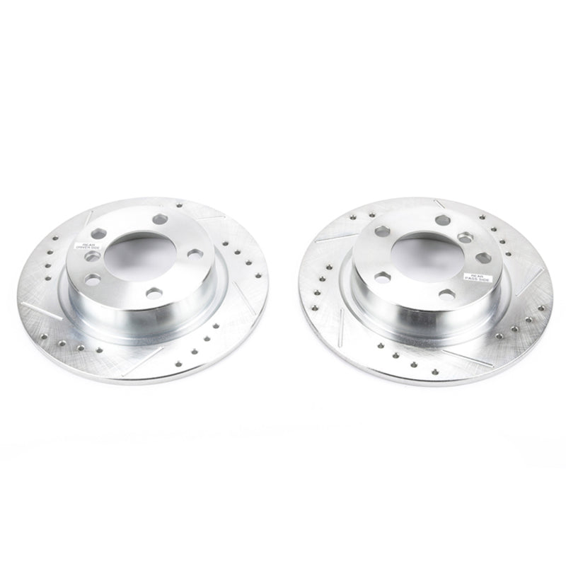 Power Stop 11-16 Mini Cooper Countryman Rear Evolution Drilled & Slotted Rotors - Pair