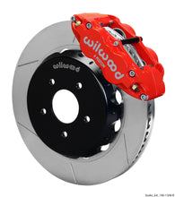 Load image into Gallery viewer, Wilwood Narrow Superlite 6R Dust Seal Front Hub Kit 14.00in Red w/ Lines 04-06 GTO