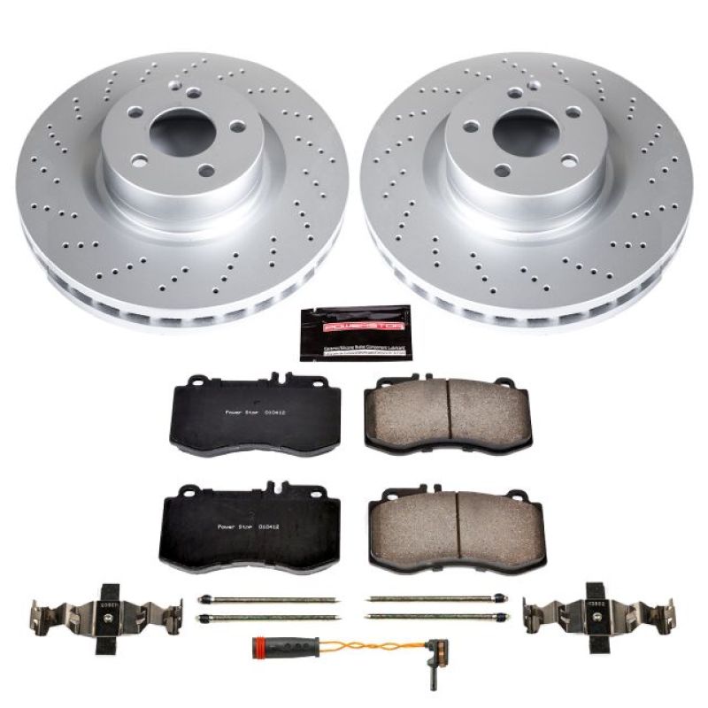 Power Stop 10-16 Mercedes-Benz E350 Front Z23 Evolution Sport Coated Brake Kit