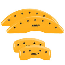 Load image into Gallery viewer, MGP 4 Caliper Covers Engraved Front &amp; Rear MGP Yellow Finish Black Characters 2008 BMW Z4