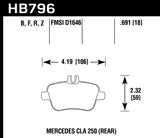 Hawk 14-17 Mercedes-Benz CLA 250 HPS 5.0 Rear Brake Pads