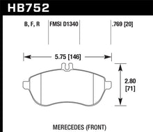 Load image into Gallery viewer, Hawk 2015 Mercedes C250 HPS Street Front Brake Pads