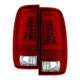 xTune Ford F150 Styleside 97-03 Light Bar LED Tail Lights - Red Clear ALT-ON-FF15097-LBLED-RC