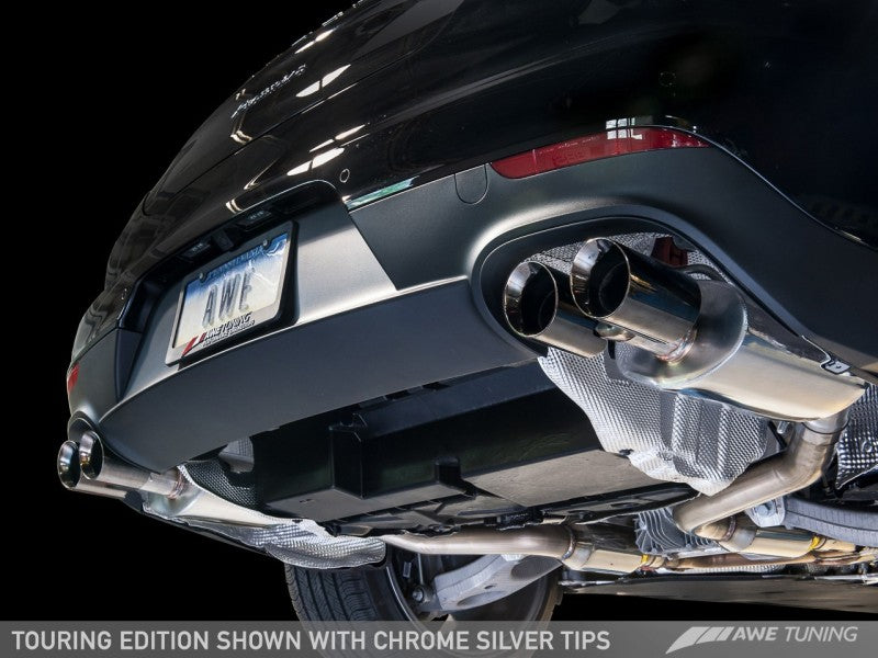 AWE Tuning Panamera 2/4 Touring Edition Exhaust (2011-2013) - w/Chrome Silver Tips