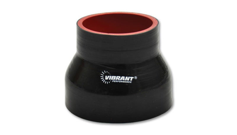 Vibrant Silicone Reducer Coupler 2.25in ID x 1.75in ID x 3.00in Long - Black