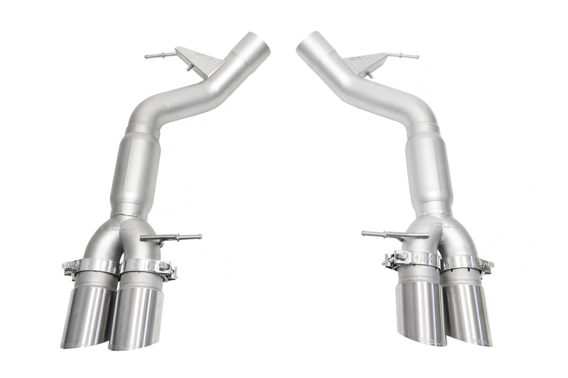 SOUL 12-18 BMW F06 / F12 / F13 M6 Resonated Muffler Bypass Exhaust - 3.5in Slash Cut Brushed Tips