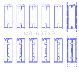 King BMW S85B50A Crankshaft Performance Main Bearings (Size STDX)