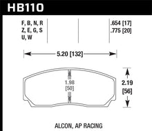 Load image into Gallery viewer, Hawk DTC-80 AP Racing 17mm Race Brake Pads