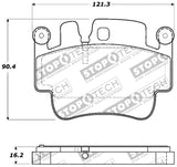 StopTech Street Touring 00-07 Porsche Boxster S / 06-07 Cayman Front Brake Pads