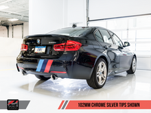 Load image into Gallery viewer, AWE Tuning BMW F3X 340i Touring Edition Axle-Back Exhaust - Chrome Silver Tips (102mm)