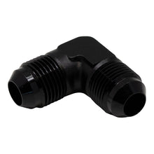 Load image into Gallery viewer, DeatschWerks 8AN Male Flare to 8AN Male Flare 90-Degree Fitting - Anodized Matte Black