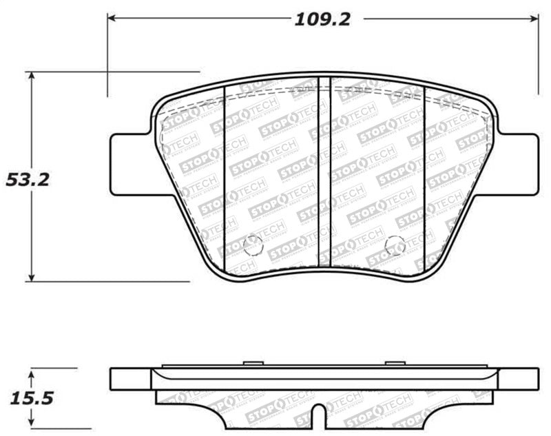 StopTech 10-12 Audi A3 Street Select Rear Brake Pads