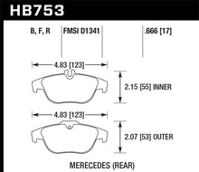 Load image into Gallery viewer, Hawk 12-15 Mercedes-Benz C250 / 08-15 Mercedes-Benz C300/C350 HPS 5.0 Rear Brake Pads