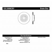 Load image into Gallery viewer, Stoptech 06-10 Audi A3 / 08-10 TT / 99-10 TT Quattro / 09 VW CC Front High Carbon CRYO-STOP Roto