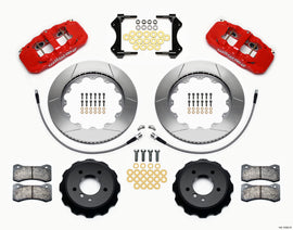 Wilwood AERO6 Front Hat Kit 14.00 Red 2007-2011 BMW E90 Series w/Lines