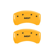 Load image into Gallery viewer, MGP 4 Caliper Covers Engraved Front &amp; Rear MGP Yellow Finish Black Char 2001 Mercedes-Benz SLK320