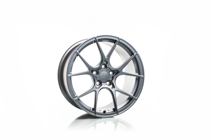 Titan 7 T-CS5 18x9.5 5x114.3 +40 Offset / 73 CB Satin Titanium Wheel (Hub Ring Req.)