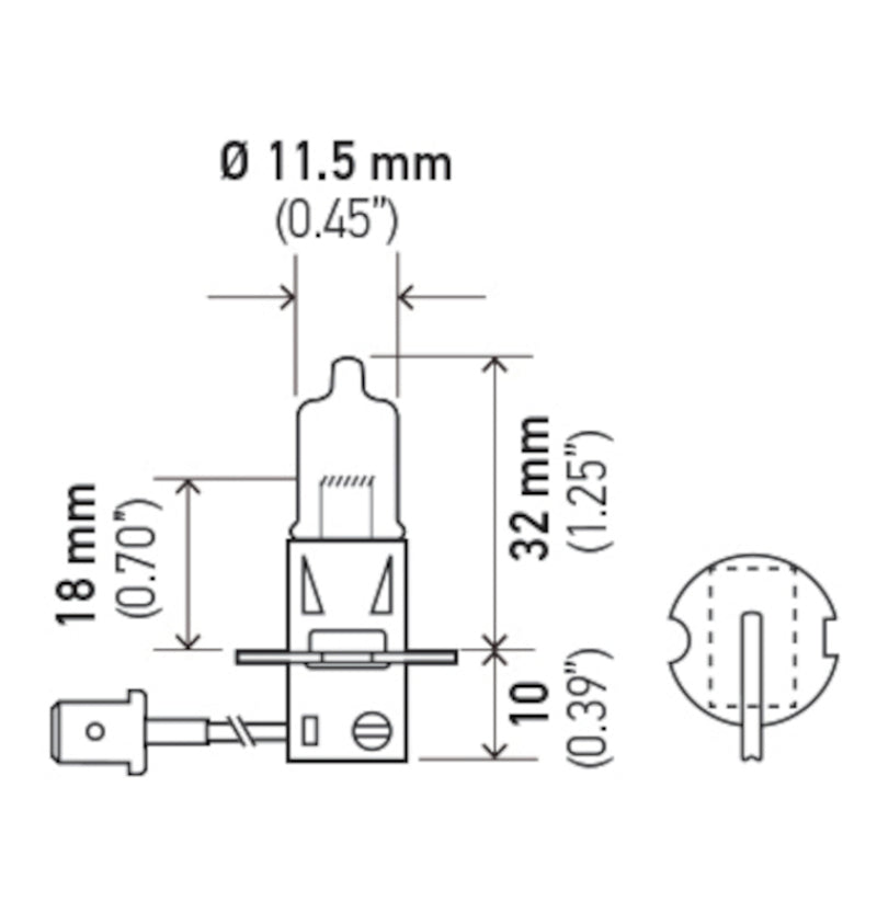 Hella Bulb H3 12V 55W Pk22S T325 +50