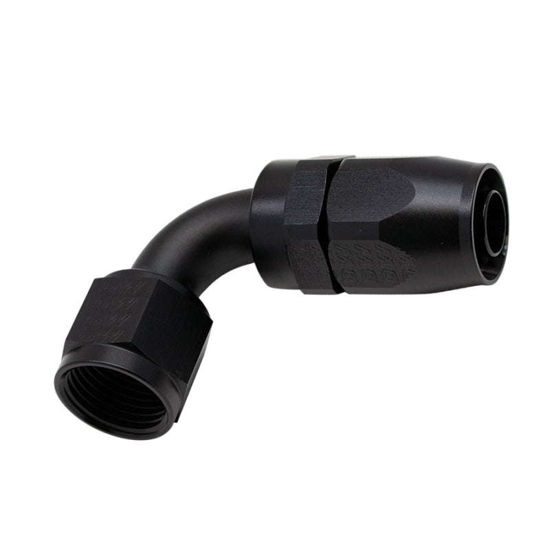 DeatschWerks 10AN Female Swivel 90-Degree Hose End CPE - Anodized Matte Black