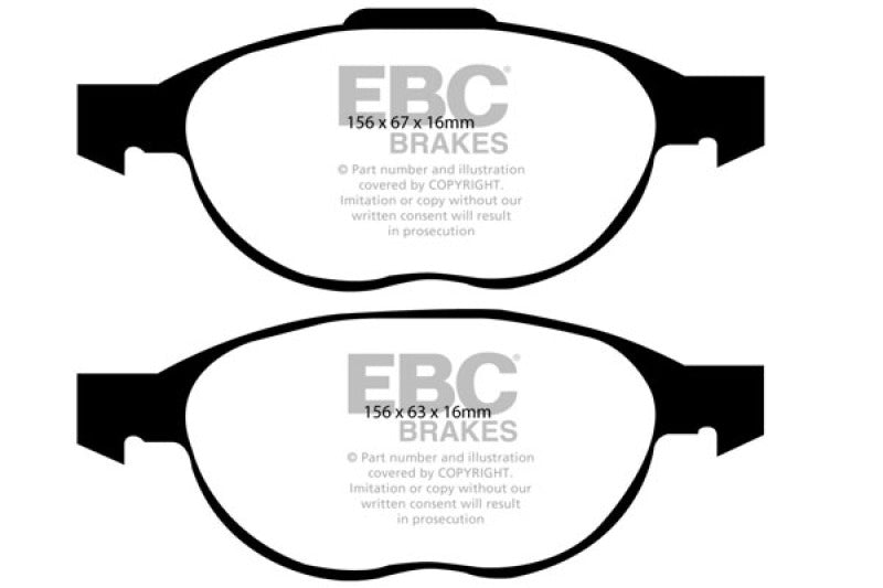 EBC 12+ Ford C-Max 2.0 Hybrid Ultimax2 Front Brake Pads