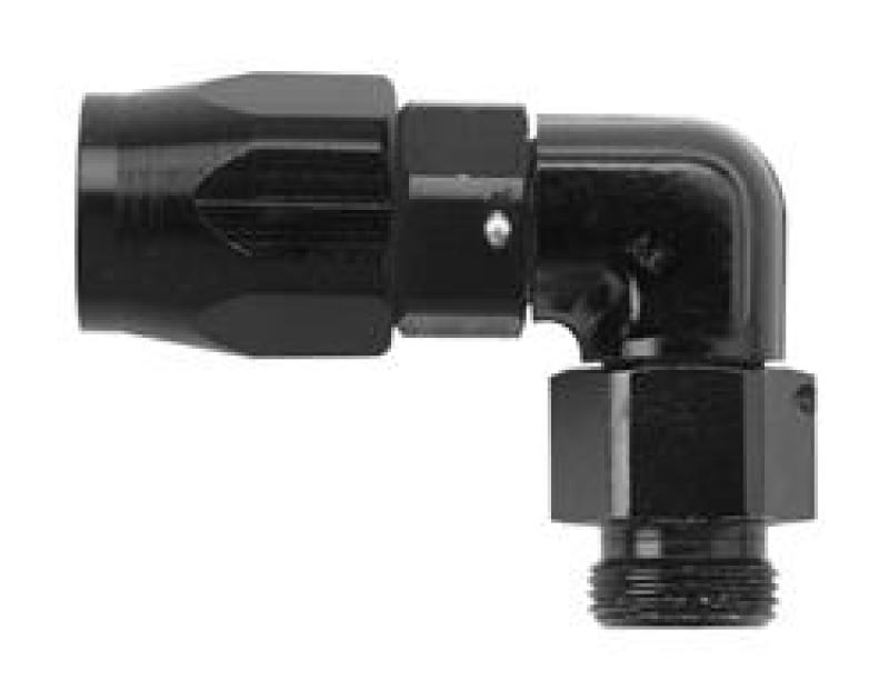 Fragola -10AN x 90 Degree Hose End x 1/2 NPT - Black