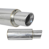 Injen 2 3/8 Universal Muffler w/Stainless Steel resonated rolled tip (Injen embossed logo)