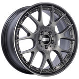 BBS CH-RII 20x8.5 5x120 ET32 Satin Platinum Center Black Lip SS Rim Prot Wheel -82mm PFS/Clip Req