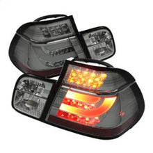 Load image into Gallery viewer, Spyder BMW E46 3-Series 99-01 4Dr Light Bar Style LED Tail Lights Smoke ALT-YD-BE4699-4D-LBLED-SM