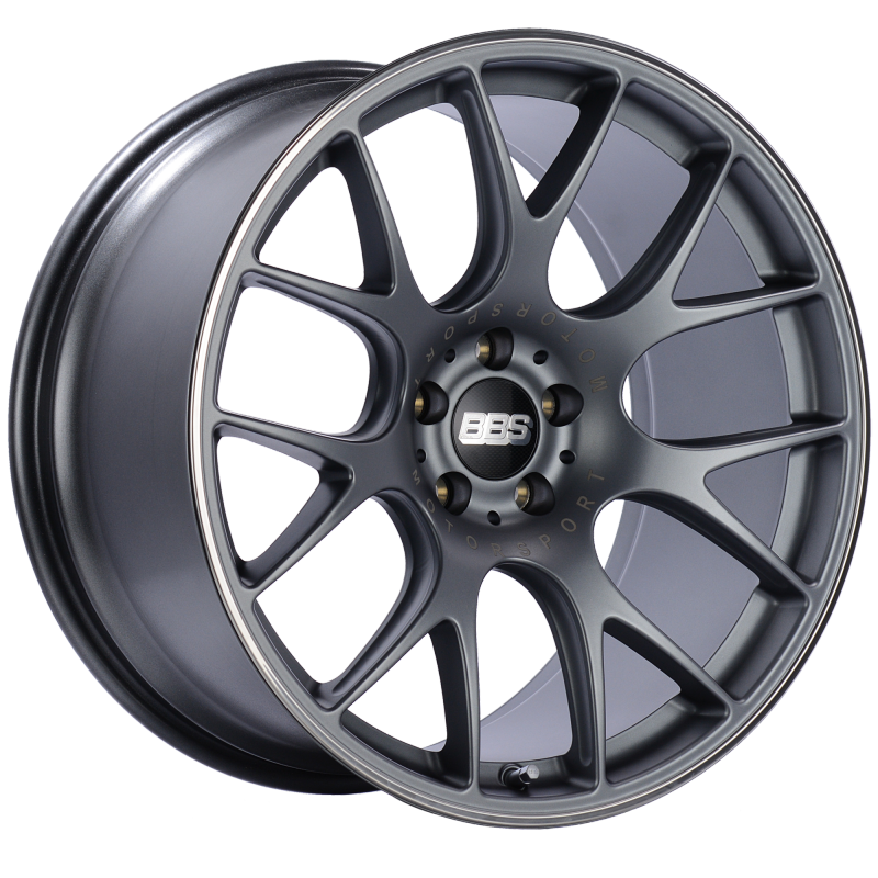 BBS CH-R 20x10.5 5x112 ET25 Satin Titanium Polished Rim Protector Wheel -82mm PFS/Clip Required