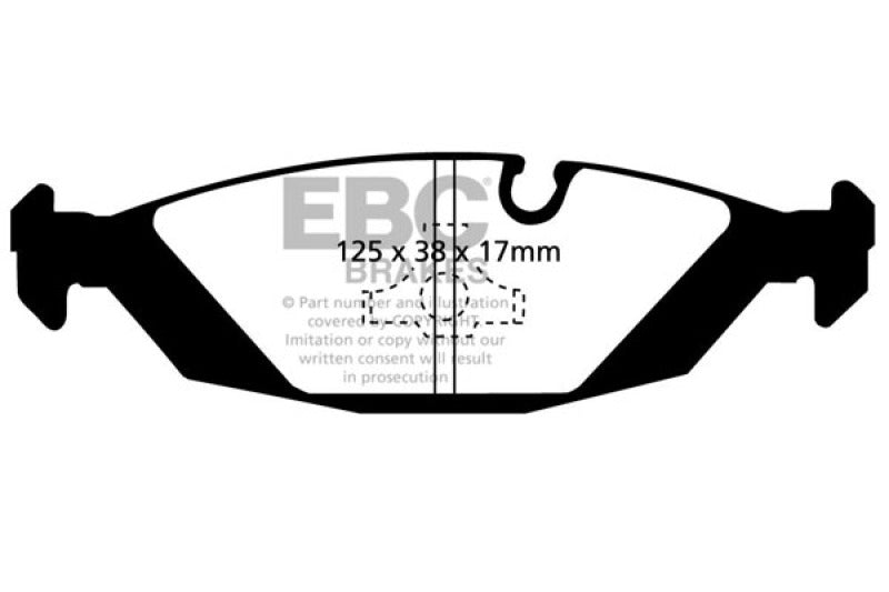 EBC 87-88 BMW M5 3.5 (E28) Yellowstuff Rear Brake Pads