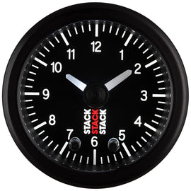 Autometer Stack Analog Clock Gauge - Black