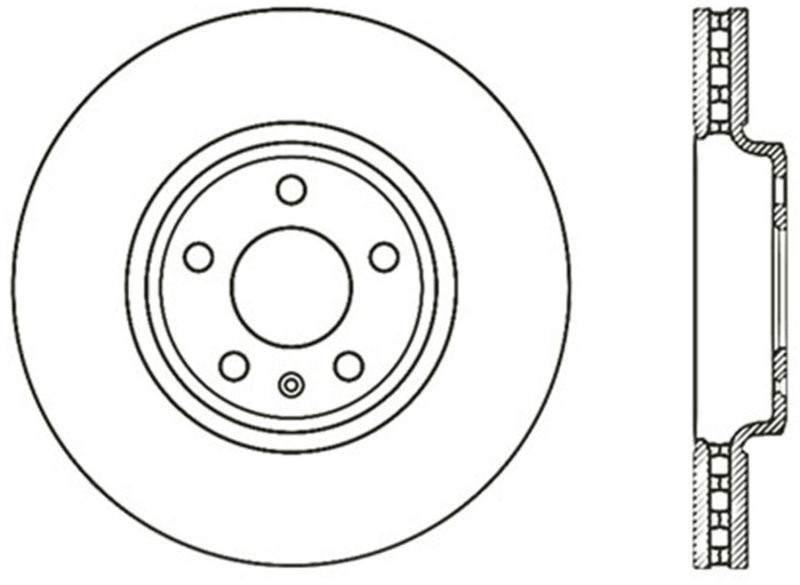 StopTech 08-11 Audi A5 Quattro / 09-12 Audi A4 Quattro Sport Cryo Drilled Left Front Rotor