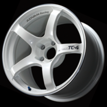 Load image into Gallery viewer, Advan TC4 16x5.5 +45 4-100 Racing White Metallic &amp; Ring Wheel