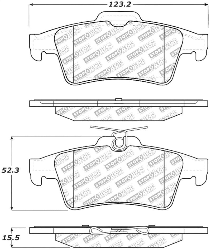 StopTech Street Select Brake Pads - Rear