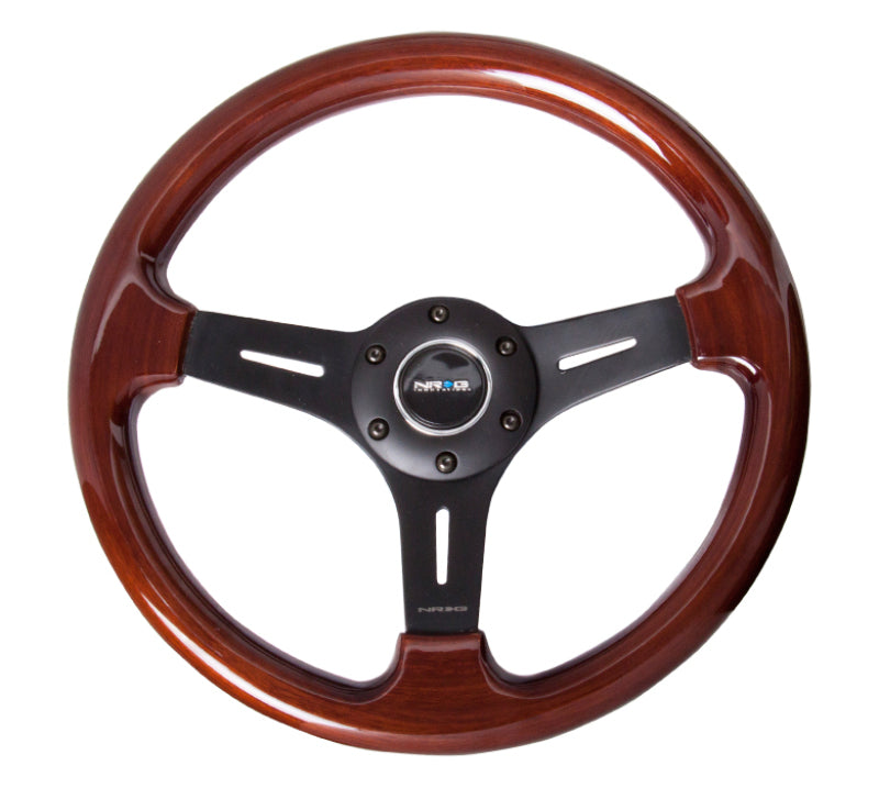 NRG Classic Wood Grain Steering Wheel (330mm) Wood Grain w/Matte Black 3-Spoke Center