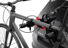 Load image into Gallery viewer, Thule Gateway Pro 2 Hanging-Style Trunk Bike Rack w/Anti-Sway Cages (Up to 2 Bikes) - Black