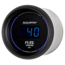 Load image into Gallery viewer, Autometer 52.4mm 1-100 PSI Black Digital Fuel Pressure Gauge