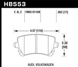 Hawk 07-11 Audi S6 HPS 5.0 Rear Brake Pads