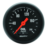 Autometer Z Series 52mm 0-200 PSI Mechanical Oil Pressure Gauge