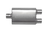 Gibson CFT Superflow Center/Dual Oval Muffler - 4x9x13in/3in Inlet/2.5in Outlet - Stainless