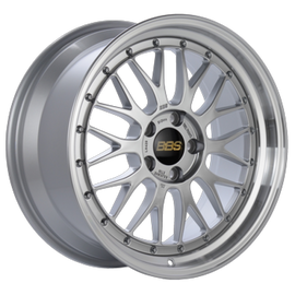 BBS LM 18x9 5x114.3 ET42 Diamond Silver Center Diamond Cut Lip Wheel - 82mm PFS/Clip Required