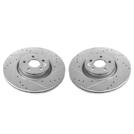 Power Stop 12-18 Volvo S60 Front Evolution Drilled & Slotted Rotors - Pair