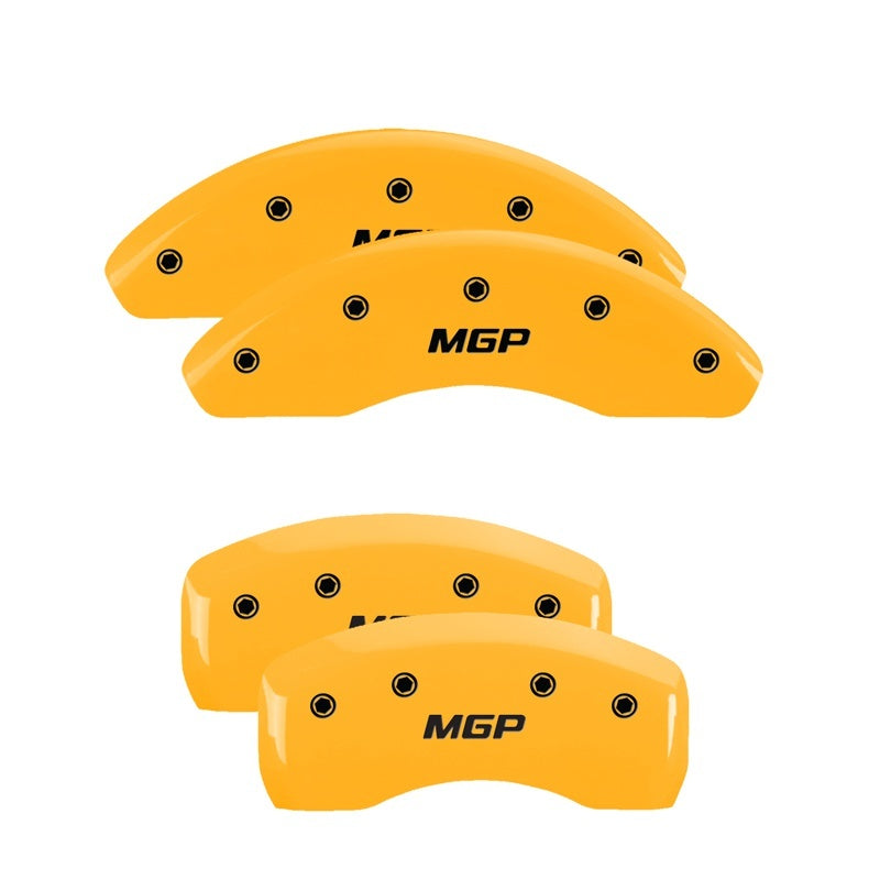 MGP 4 Caliper Covers Engraved Front & Rear MGP Yellow Finish Black Char 2002 Audi TT Quattro