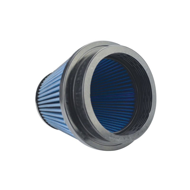 Injen NanoWeb Dry Air Filter 4.0 Flange w/ShurLok / 5.63 Base OD /6.0 Tall /4.0 Top w/Barb Fitting