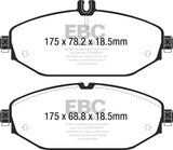 EBC 15+ Mercedes-Benz C300 (W205) 2.0 Turbo Ultimax2 Front Brake Pads