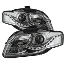 Load image into Gallery viewer, xTune Audi A4 06-08 Projector Headlights - Halogen Model Only - DRL LED - Chrome PRO-JH-AA406-DRL-C