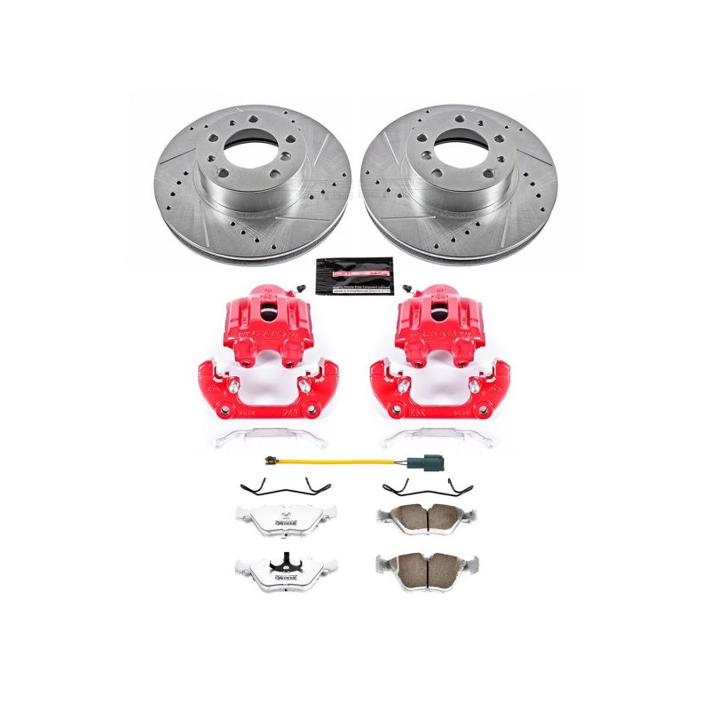 Load image into Gallery viewer, Power Stop 87-89 BMW 735i Front Z26 Street Warrior Brake Kit w/Calipers