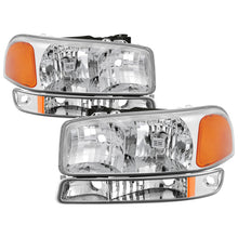 Load image into Gallery viewer, xTune GMC Sierra 99-06 /Yukon 00-06 Crystal Headlights &amp; Bumper Lights - Chrome HD-JH-GS99-AM-SET-C