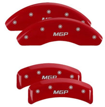 Load image into Gallery viewer, MGP 4 Caliper Covers Engraved Front &amp; Rear MGP Red Finish Silver Characters 1987 BMW 325